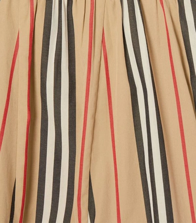 Shop Burberry Kids Cotton Icon Stripe Trousers