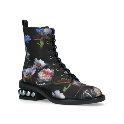 Shop Nicholas Kirkwood Casati Floral Biker Boots