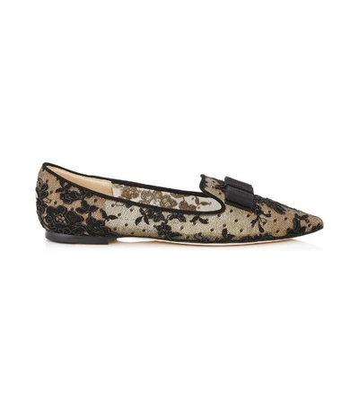 Shop Jimmy Choo Gala Lace Flats