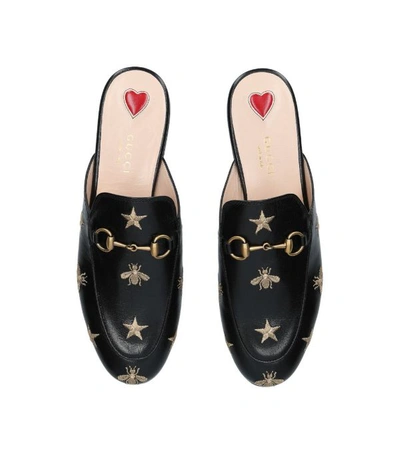 Shop Gucci Embroidered Princetown Slippers