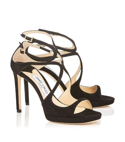 Shop Jimmy Choo Lance 100 Suede Sandals