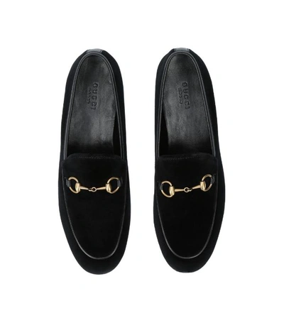 Shop Gucci Velvet Jordaan Loafers