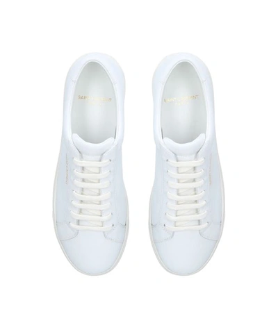 Shop Saint Laurent Leather Andy Sneakers