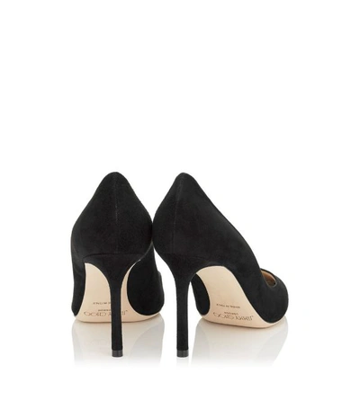 Shop Jimmy Choo Romy 85 Suede Pumps In Black