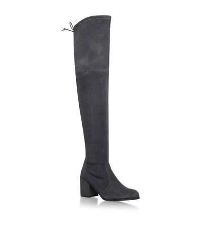 Shop Stuart Weitzman Suede Tieland Over-the-knee Boots 75