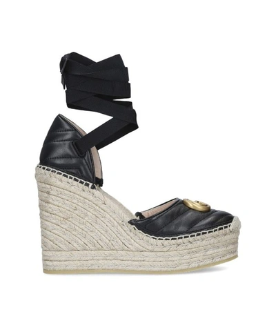 Shop Gucci Palmyra Wedge Sandals 85