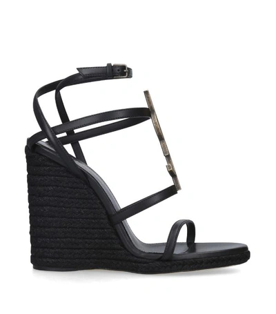 Shop Saint Laurent Cassandra Wedge Espadrilles 110