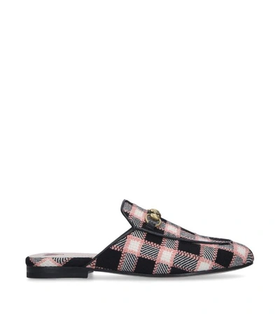 Shop Gucci Tweed Princetown Slippers