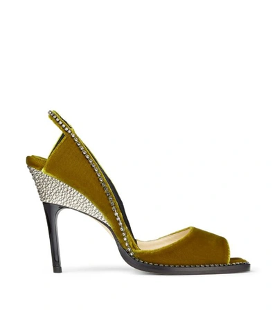 Shop Jimmy Choo Bel 100 Leather Slingback Pumps