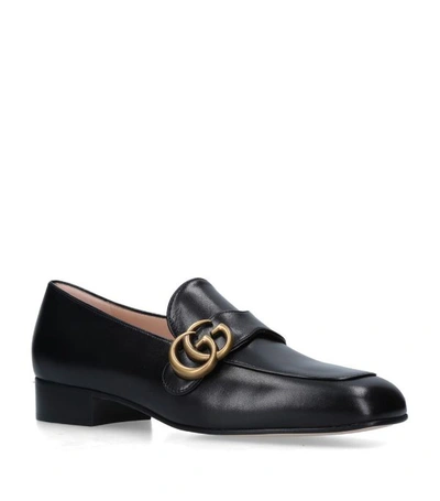 Shop Gucci Leather Marmont Loafers