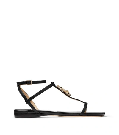 Shop Jimmy Choo Alodie Flat Nappa Leather Sandals