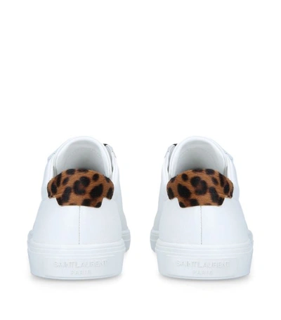 Shop Saint Laurent Leather Andy Sneakers