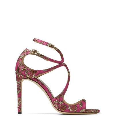 Shop Jimmy Choo Lang 100 Brocade Sandals