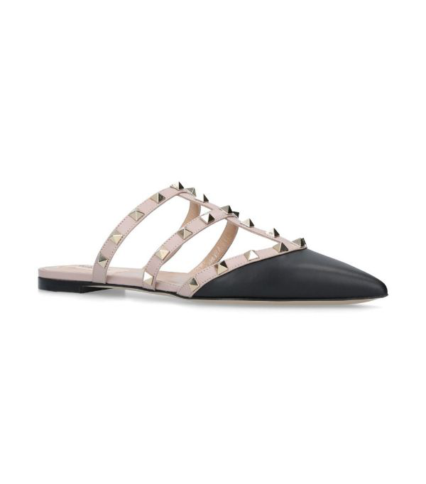 valentino black slippers
