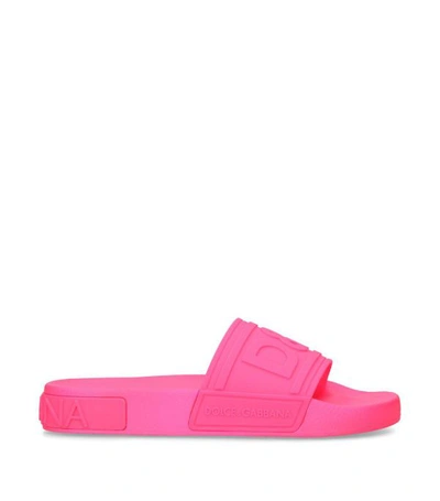 Shop Dolce & Gabbana Saint Barth Slides In Pink