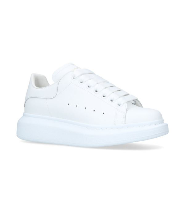 alexander mcqueen leather runway sneakers