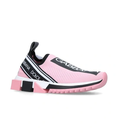 Dolce And Gabbana Pink Sorrento Slip-on Sneakers In 8b405 Pink