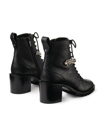 Shop Jimmy Choo Cruz 65 Leather Boots In Black