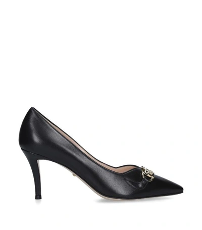 Shop Gucci Leather Zumi Pumps 75