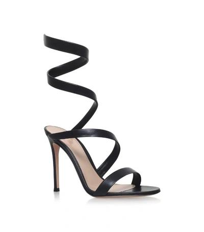 Gianvito Rossi Opera 105 Leather Strappy Sandals In Black | ModeSens