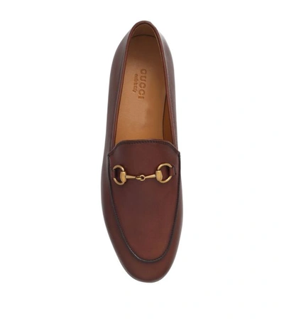 Shop Gucci Leather Jordaan Loafers