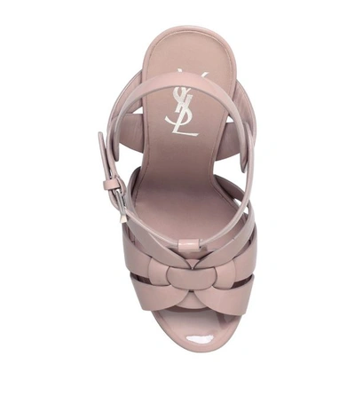 Shop Saint Laurent Patent Tribute Sandals 105