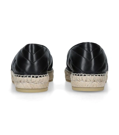 Shop Gucci Leather Pilar Espadrilles