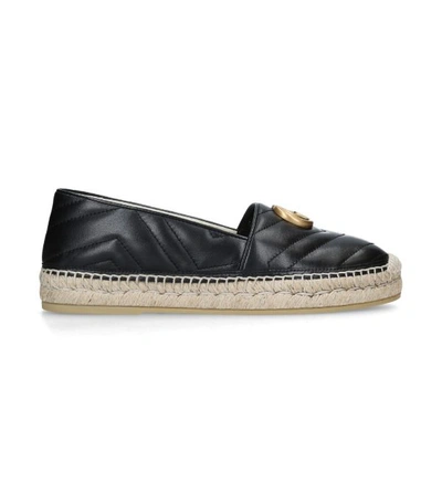 Shop Gucci Leather Pilar Espadrilles