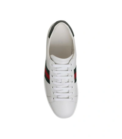 Shop Gucci Leather New Ace Sneakers