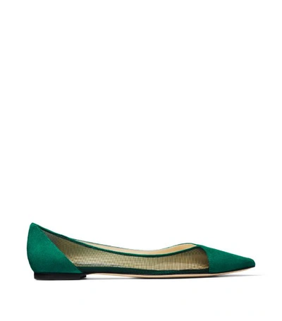 Shop Jimmy Choo Saia Suede Flats