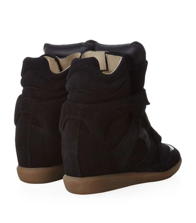 Shop Isabel Marant Bekett Suede Wedge Sneaker