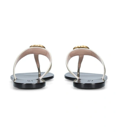 Shop Gucci Leather Marmont Sandals