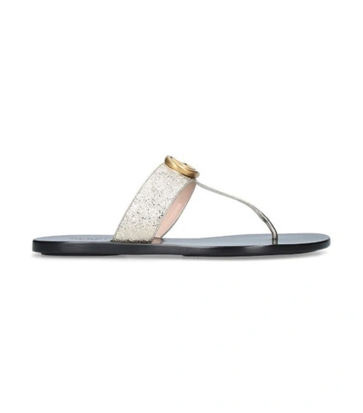 Shop Gucci Leather Marmont Sandals