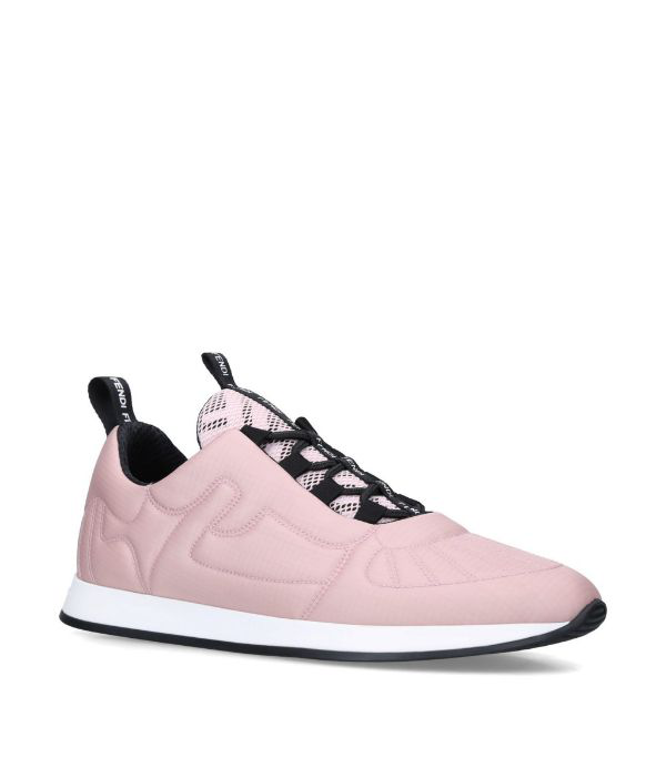 pink quilted sneakers