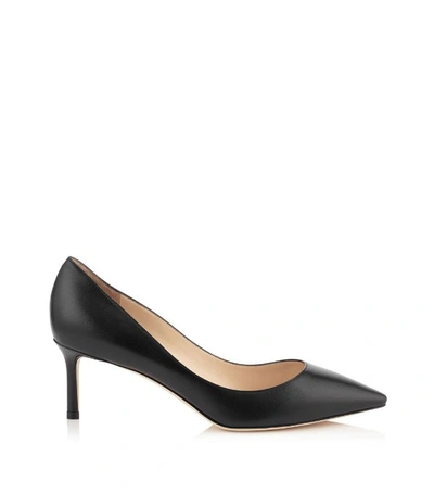 Shop Jimmy Choo Romy 60 Leather Pumps In Black