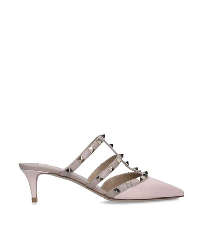 Shop Valentino Garavani Patent Leather Rockstud Mules 50