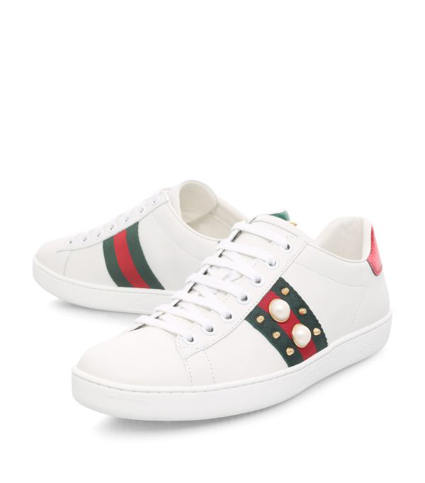 gucci pearl studded sneakers
