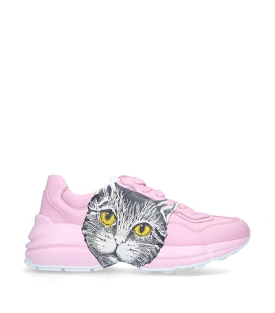 Shop Gucci Rhyton Cat Sneakers