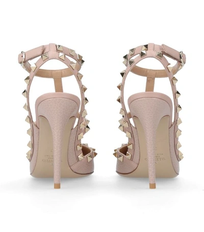 Shop Valentino Garavani Leather Rockstud Pumps 100