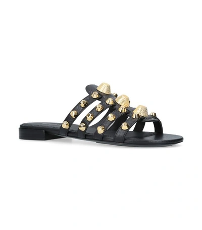 Shop Balenciaga Leather Gwen Studded Sandals