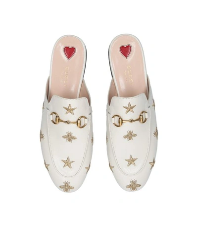 Shop Gucci Princetown Embroidered Slippers