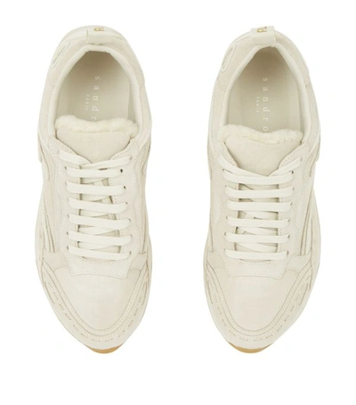 Shop Sandro Suede Flame Sneakers
