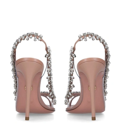 Shop Aquazzura Crystal Temptation Sandals 105 In Pink