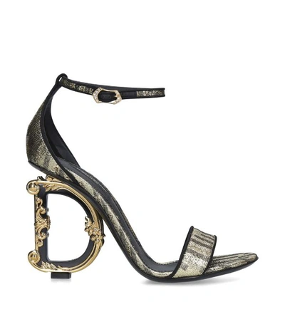 Shop Dolce & Gabbana Baroque Heel Sandals 100