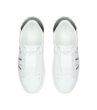 Shop Valentino Vltn Open Sneakers In White