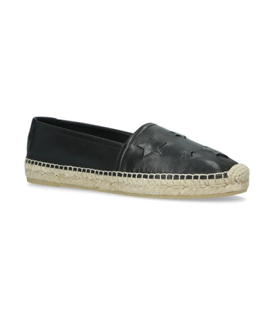 Shop Saint Laurent Leather Star Espadrilles