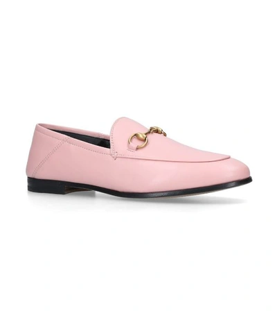 Shop Gucci Leather Horsebit Loafers