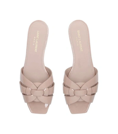 Shop Saint Laurent Patent Tribute Sandals