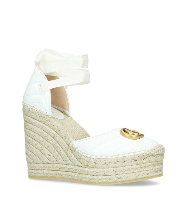 gucci palmyra ankle tie espadrille wedge