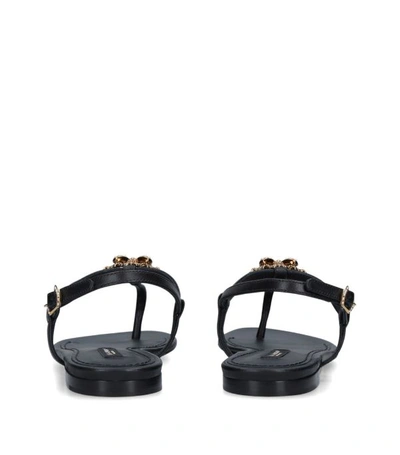 Shop Dolce & Gabbana Leather Devotion Heart Sandals